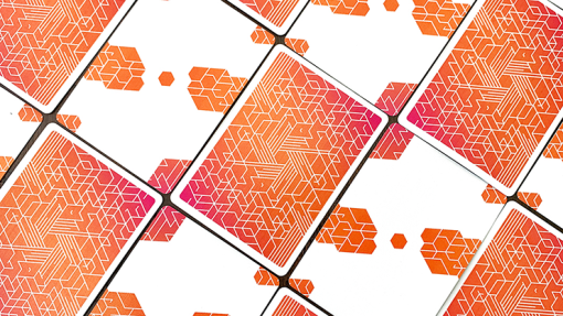 Orange Bump Neon Playing Card - immagine 2