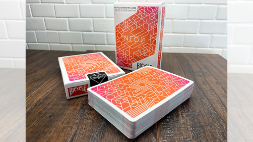 Orange Bump Neon Playing Card - immagine 4