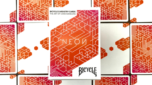 Orange Bump Neon Playing Card