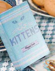 Blue Kittens Playing Cards
