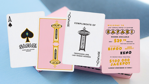 Safari Casino Pink Playing Cards - immagine 3