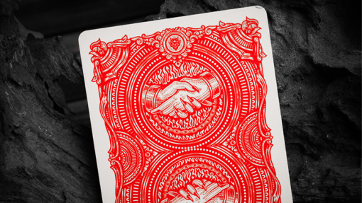 Deal with the Devil (Scarlet Red) UV Playing Cards by Darkside Playing Card Co - immagine 5