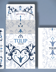 White Tulip Playing Cards Dutch Card House Company
