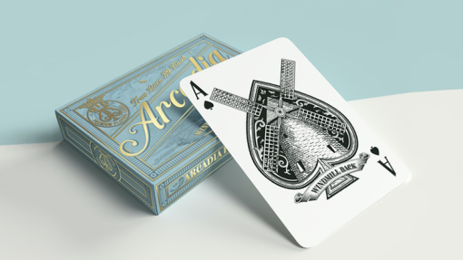 The Windmill Back (Azure Blue Edition) Playing Cards - immagine 2