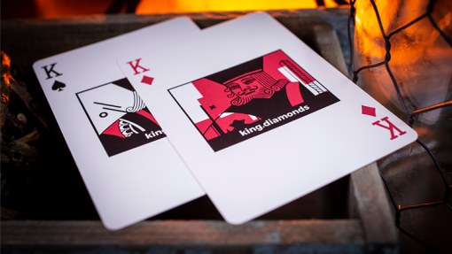 Sinis (Raspberry and Black) Playing Cards - immagine 3