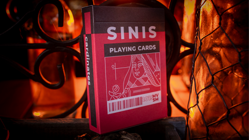 Sinis (Raspberry and Black) Playing Cards