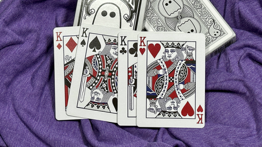 Bicycle Boo Back Playing Cards (Grey) - immagine 5
