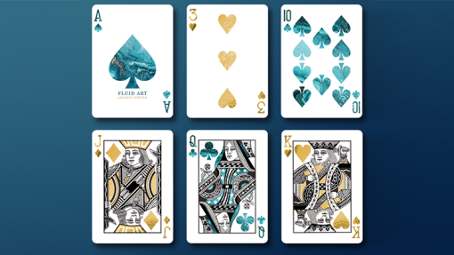 Fluid Art Blue (Luxury Edition) Playing Cards - immagine 3