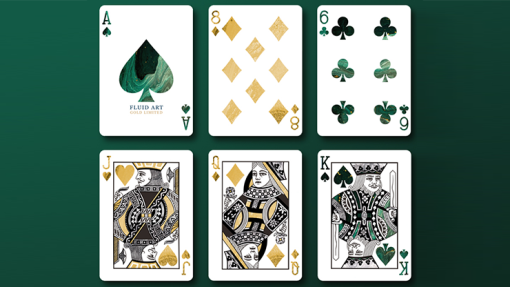 Fluid Art Green (Luxury Edition) Playing Cards - immagine 3