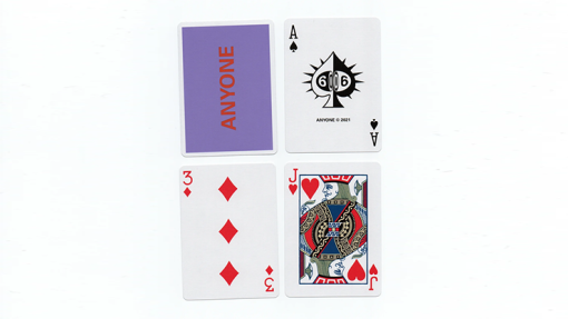 Purple/Red Cap Logo ANYONE Playing Cards - immagine 2