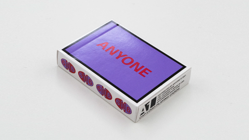 Purple/Red Cap Logo ANYONE Playing Cards